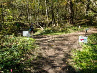 Trail junction, out and back to AS2