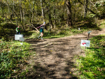 Trail junction, out and back to AS2