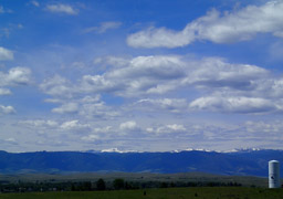 Sky and Mountains west of Sheridan, WY