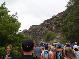 We're off. I'm in the back quarter of the racers.