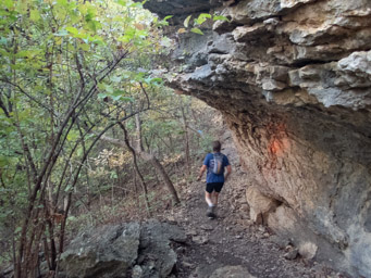 Under cliffs, still early on.