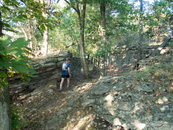 Moving through the smaller canyons.