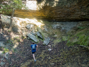 Dennis starts across the bowl.