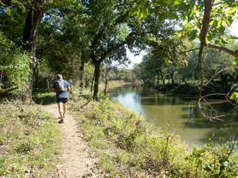 Trail beside the Elk River.