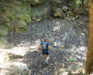 Back across the waterfall.