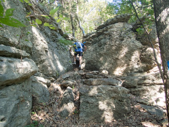 Back up the Devil's Butt Crack.