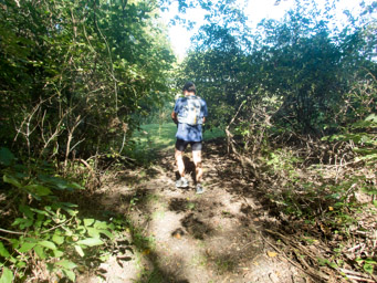 Leaving the trail for the road.