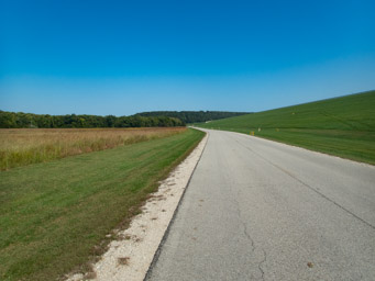 The long stretch of road to the finish.