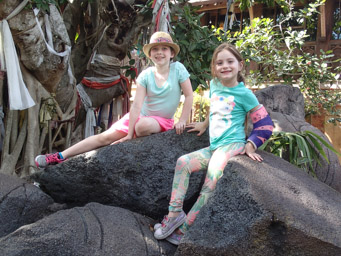 Jeralyn and Michelle on rocks