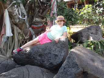 Jeralyn on the rocks