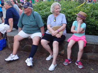 Pop-Pop, Mom-Mom and Jeralyn wait for the cruise to start.