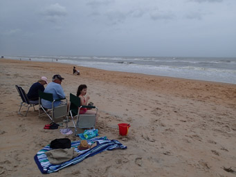 Mom-Mom, Pop-Pop and Jeralyn at Flagler Beach