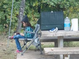 Waiting for breakfast on Sunday morning.