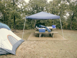 Rain while trying to break camp. Wet, cold and ugly.