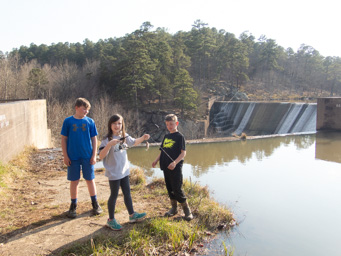 Jeralyn with the sunfish she caught.