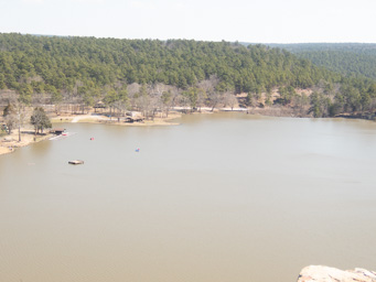 Thats the east end of Lake Carlton, the dam and our yurt.