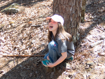 Tying that shoe for the fifth time. Almost6 done the Mountain Trail.